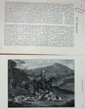 Original Old Antique Print 1904 Mr William Adams Master Ludlow Hounds Hunting