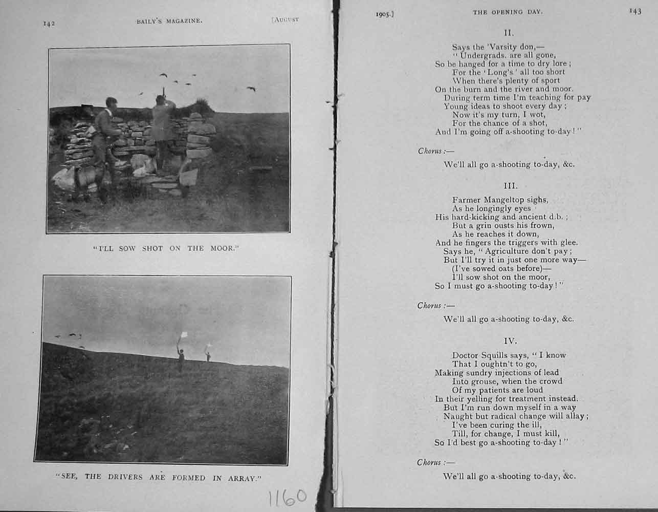 Original Old Antique Print 1905 Photograph Men Shooting Hunting Drivers 20th