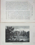 Original Old Antique Print 1905 Quorndon Hall Leicestershire Sport Baily'S