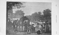 Original Old Antique Print 1906 Scene Country Fair Horse Cattle 20th Century