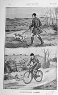 Original Old Antique Print 1906 Hunting Leicestershire Dogs Hounds 20th