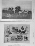 Old Antique Print 1907 Horses Carriage Royal Mail Hookwood Common Tavern 20th