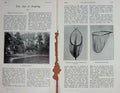 Original Old Antique Print 1908 Photograph Angling Fishing Bream River Net 20th