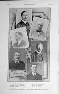 Original Old Antique Print 1909 Portrait Breeders Hereford History Men 20th