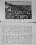 Original Old Antique Print 1909 Doncaster Enclosure Race Course Horses Sport