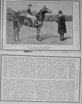 Original Old Antique Print 1910 Photograph King Edward Horse Derby Minoru Sport