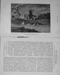 Original Old Antique Print 1910 Man Horse Dogs Earth-Stopper 20th Century