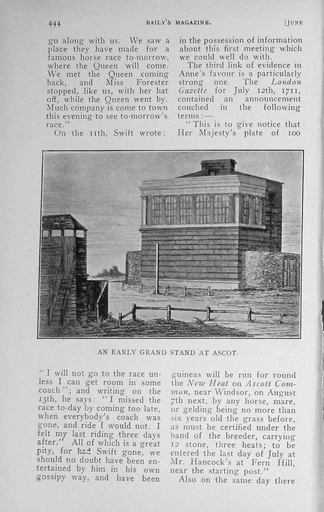 Antique Old Print 1911 Ascot Cup Emperor Nicholas Stand Race Course Sport 20th
