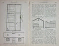 Old Antique Print 1911 Ground Sketch Horse Stables Loose Box Mangers Hay 20th