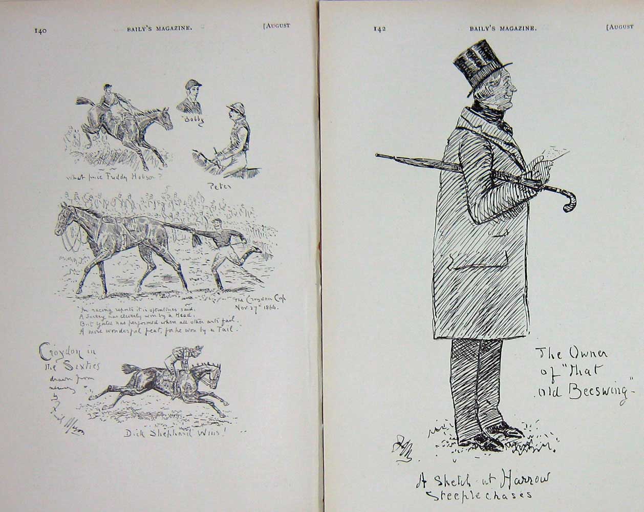Original Old Antique Print 1912 Sketch Man Harrow Horse Sheppard Hobson 20th
