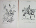 Original Old Antique Print 1912 Sketch Horse Racing Newmarket Jockeys 20th