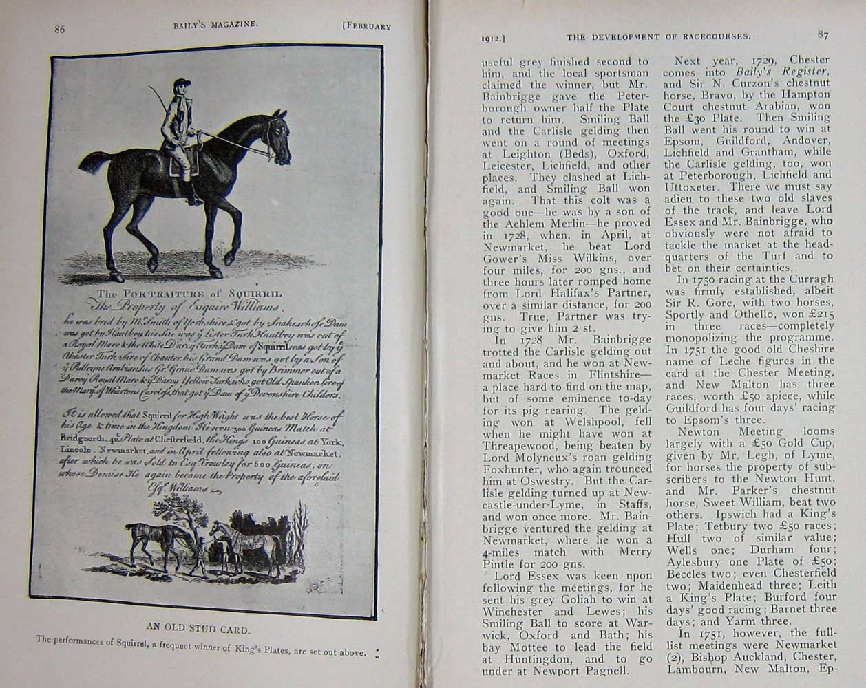 Original Old Antique Print 1912 Duke Bolton Fear Nought Race Horse Ascot Quiz