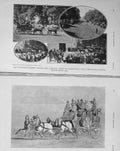Old Antique Print 1913 Photograph Horses Coaching Olympia Show Military 20th