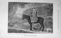 Original Old Vintage Print 1917 Earth Stopper Man Horse Dogs 20th Century