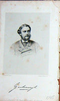 Original Old Antique Print Baily'S Magazine Portrait 1870 Man Sportsman 19th