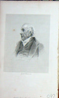 Original Old Antique Print Baily'S Portrait 1861 Joseph Brown Man Victorian