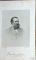 Original Old Antique Print Baily'S Magazine Portrait Man Beard Mayall