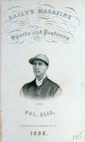 Original Old Antique Print Frontispiece Portrait 1888 Watts Jockey Sportsman