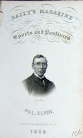 Original Old Antique Print Frontispiece Portrait 1888 John Porter Sportsman