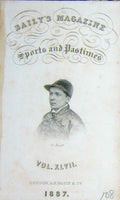 Original Old Antique Print Frontispiece Portrait 1887 Barrett Jockey Sportsman
