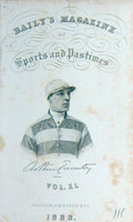 Original Old Antique Print Baily'S Frontispiece Portrait 1883 Jockey Sportsman