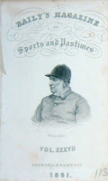 Old Antique Print Frontispiece Portrait 1881 Charles Ward Jockey Sports 19th