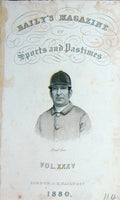 Original Old Antique Print Frontispiece Portrait 1880 Fred Cox Jockey Sportsman