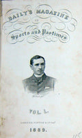 Original Old Antique Print Frontispiece Portrait 1889 George Dawson Sportsman