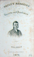 Original Old Antique Print Baily'S Frontispiece Portrait 1879 Fricker Sportsman