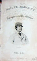 Original Old Antique Print Baily'S Frontispiece Portrait 1871 Daft Sportsman