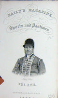 Original Old Antique Print 1869 Harry King Frontispiece Portrait Huntsman Sport