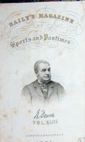 Original Old Antique Print Baily'S Frontispiece Portrait Dawson 1885 Sportsman
