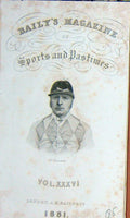Original Old Antique Print Frontispiece Portrait Cannon 1881 Jockey Sportsman