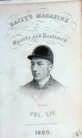 Old Antique Print Frontispiece Portrait 1890 James Bailey Huntsman Sport 19th
