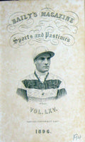 Original Old Antique Print Frontispiece Portrait 1896 Cannon Jockey Sportsman