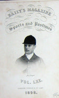Old Antique Print Frontispiece Portrait 1898 Jim Cockayne Huntsman Sport 19th