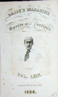 Original Old Antique Print Frontispiece Portrait Hearne 1898 Cricket Sportsman