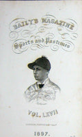 Original Old Antique Print Frontispiece Portrait 1897 Nat Robinson Jockey Sport