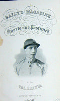 Original Old Antique Print Frontispiece Portrait 1905 W. Lane Jockey Sportsman