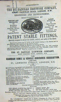 Original Old Antique Print 1878 Advertisment Pancras Ironwork Guardian Vehicle