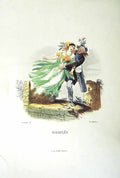 Old Vintage Print *2446 1981 Flowers Wallflower Giroflee Plant Grandville