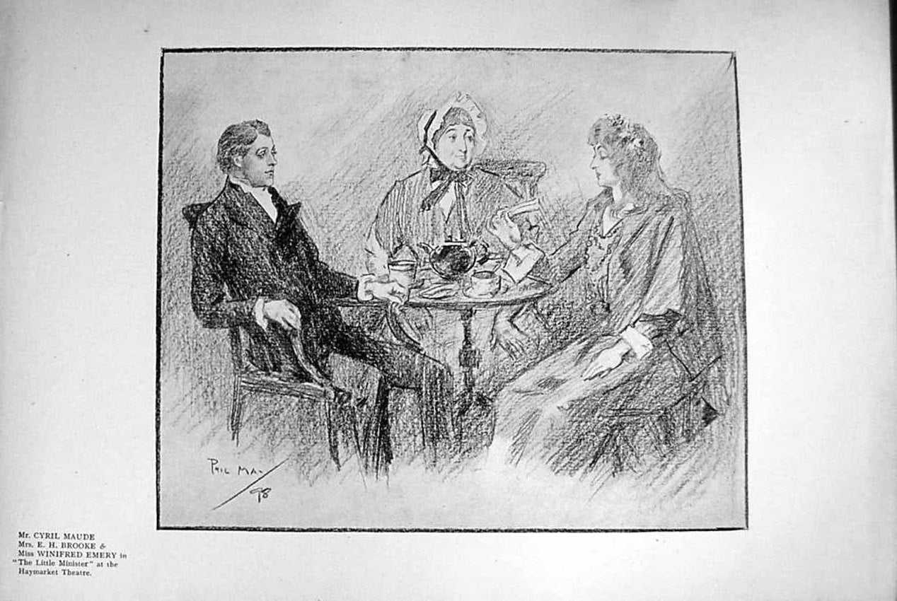 Antique Print *2494 1898 Haymarket Theatre May Maude Brooke Winifred Emery