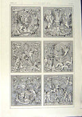 Antique Old Print *2500 1860 Art Illuminating Patterns Design People Shapes