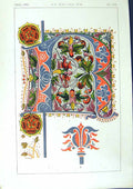 Antique Old Print Ref.776 1860 Art Illuminating Colour Patterns Shapes Design