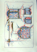 Antique Old Print *2511 1860 Art Illuminating Colour Shapes Design Patterns
