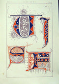 Antique Old Print Ref.783 1860 Art Illuminating Colour Patterns Shapes Design