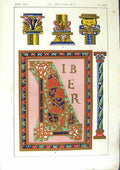 Antique Old Print *2518 1860 Art Illuminating Colour Patterns Design Letters