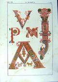 Antique Print Ref.803 1860 Art Illuminating Colour Patterns Design Letters