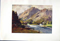 Original Old Antique Print *2576 1908 English Lakes Grange Borrowdale Cooper