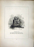 Original Old Antique Print *2618 1856 Cross Churchyard Gulval Cornwall Blight